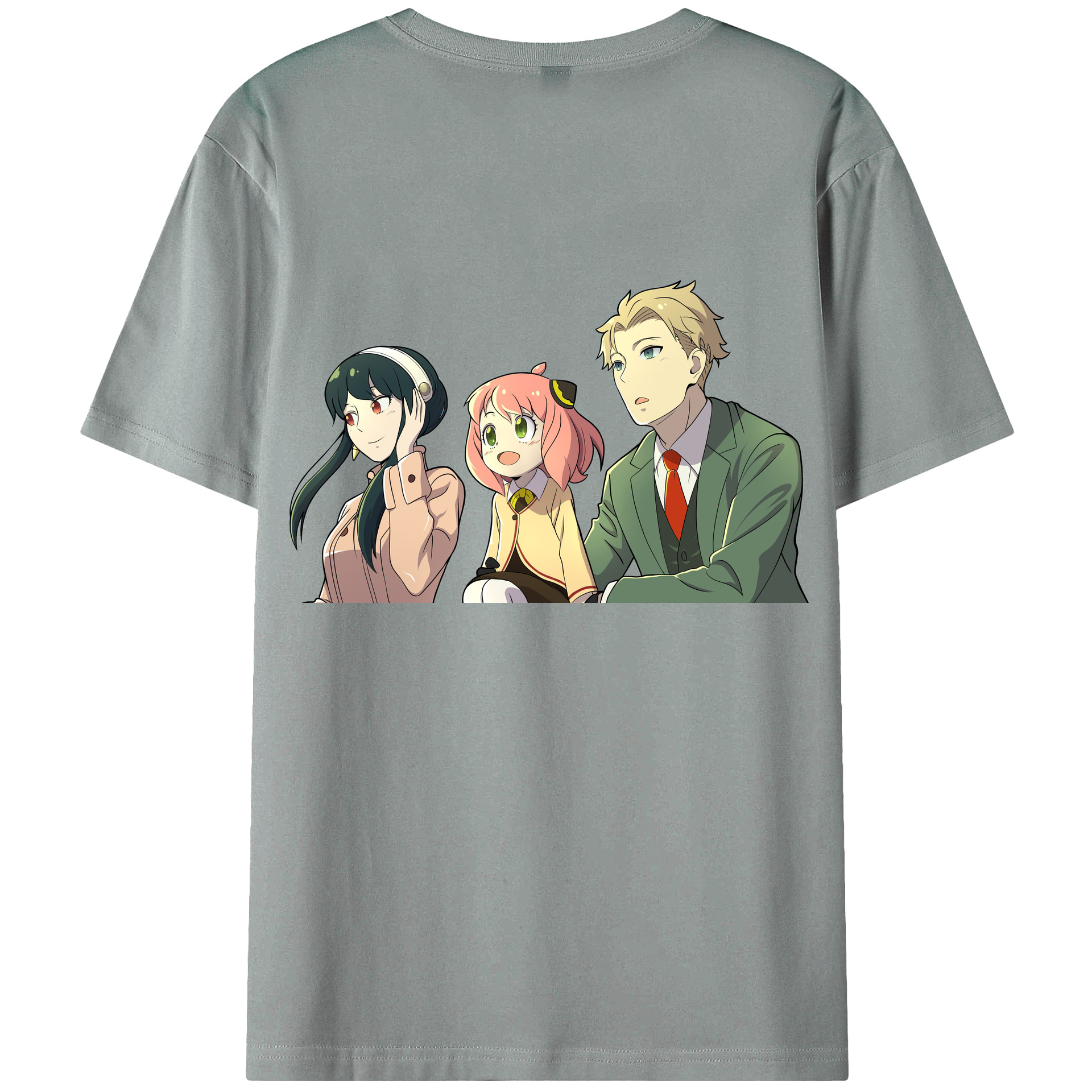（画像用） SPY×FAMILY间谍家家酒 綿100％ メンズ半袖Tシャツ（バックプリント） 通気性